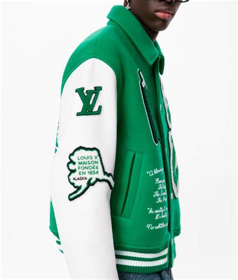 lv bomber jacket green